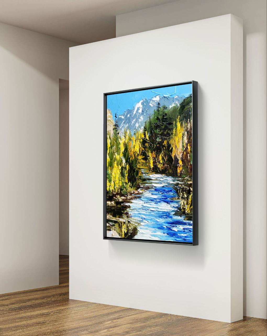 Colorado River in the Rockies – Textured Mountain Landscape by Tamara Westwood