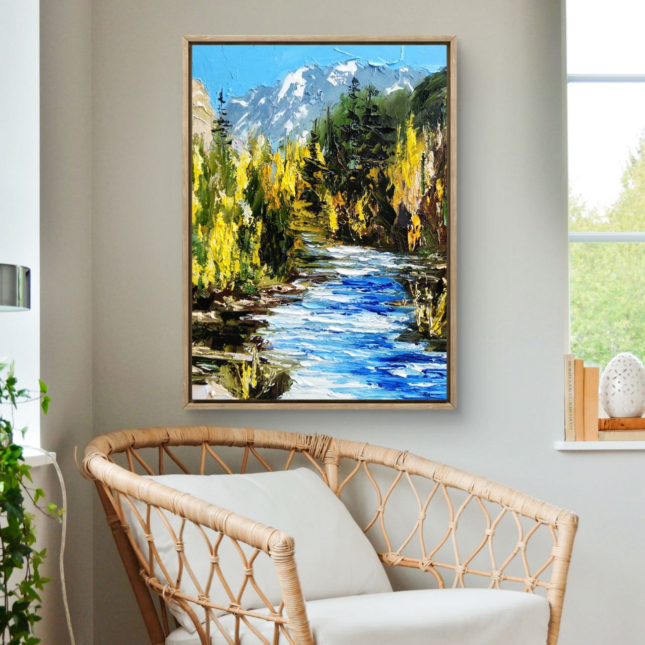 Colorado River in the Rockies – Textured Mountain Landscape by Tamara Westwood