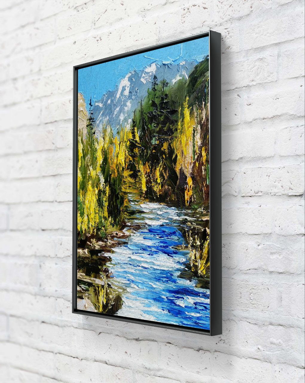 Colorado River in the Rockies – Textured Mountain Landscape by Tamara Westwood