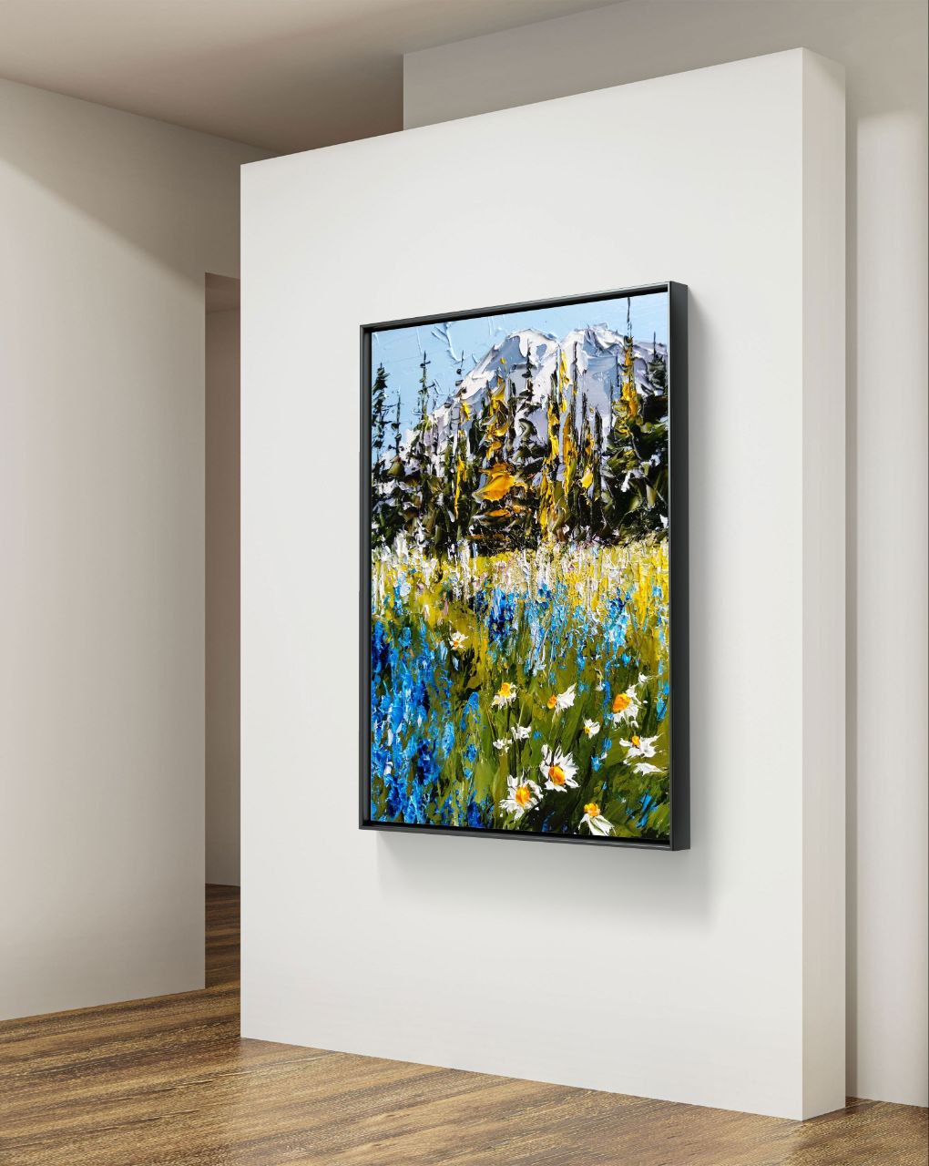 Mount Rainier Wildflowers – Original Textured Oil Painting by Tamara Westwood