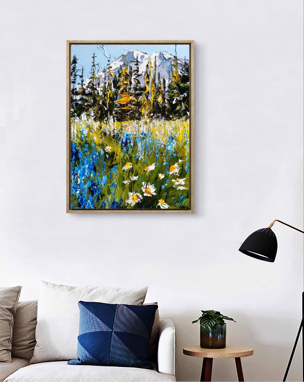 Mount Rainier Wildflowers – Original Textured Oil Painting by Tamara Westwood