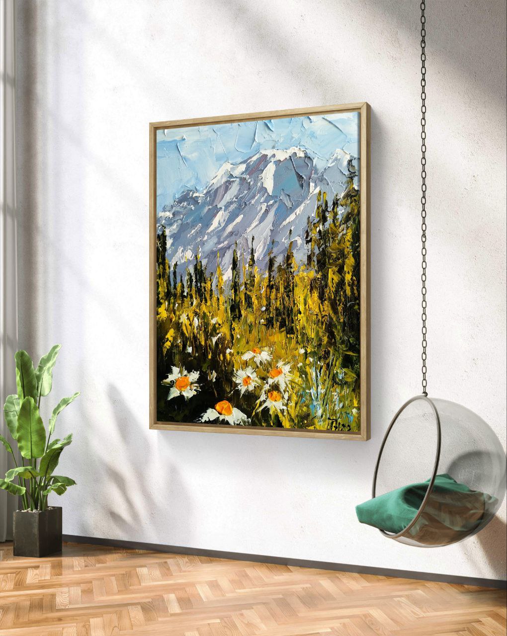 Colorado Wildflowers and Peaks – Original Rocky Mountain Painting by Tamara Westwood
