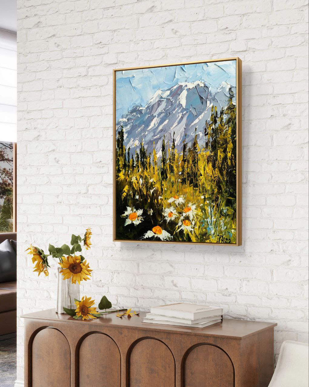 Colorado Wildflowers and Peaks – Original Rocky Mountain Painting by Tamara Westwood