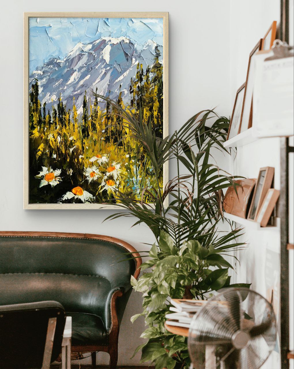 Colorado Wildflowers and Peaks – Original Rocky Mountain Painting by Tamara Westwood