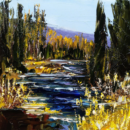 Rocky Mountain National Park – Original Oil Painting – River Landscape by Tamara Westwood