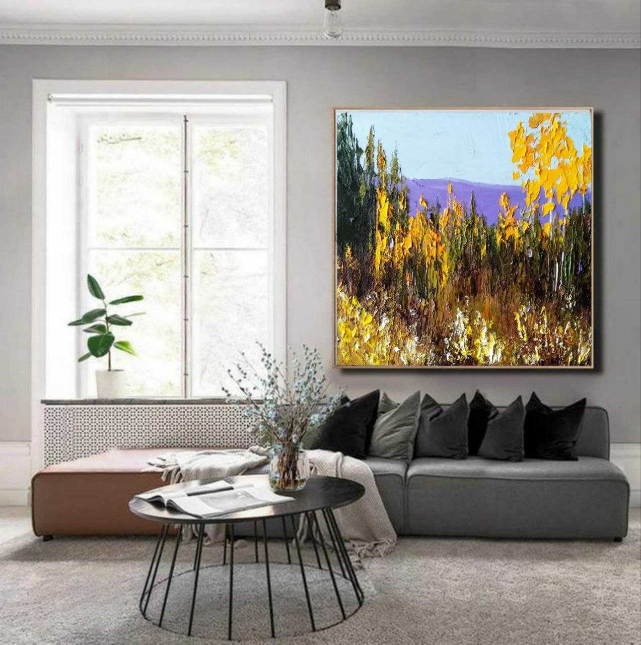 Golden Aspen Trees in Colorado – Textured Oil Painting by Tamara Westwood
