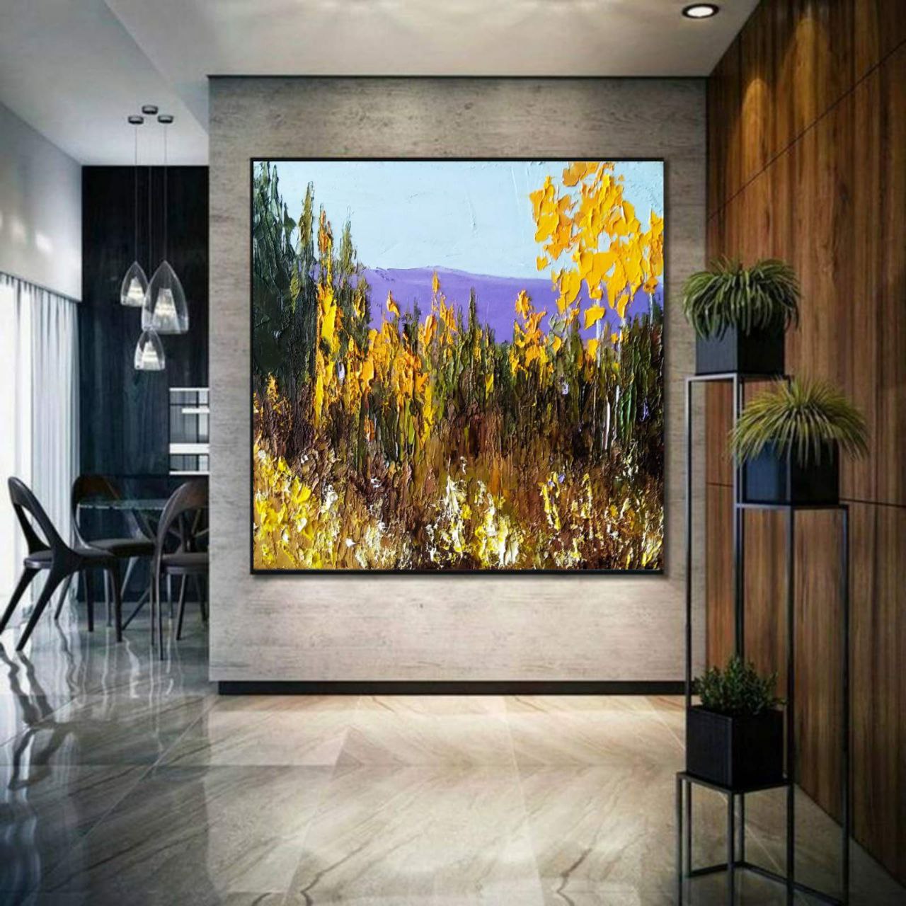 Golden Aspen Trees in Colorado – Textured Oil Painting by Tamara Westwood