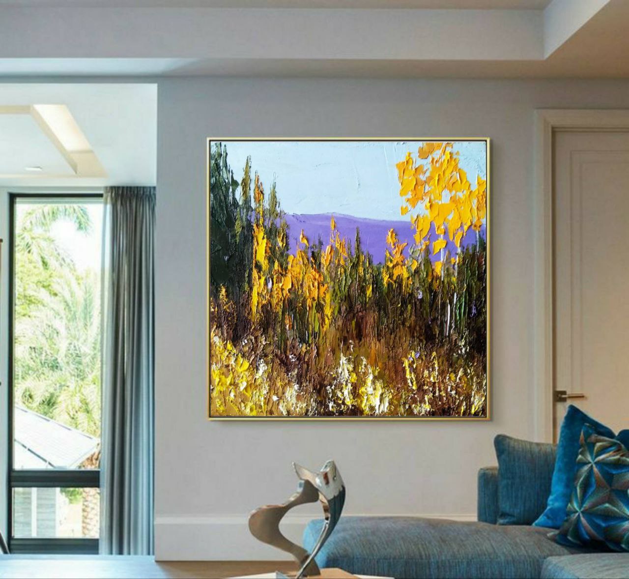 Golden Aspen Trees in Colorado – Textured Oil Painting by Tamara Westwood