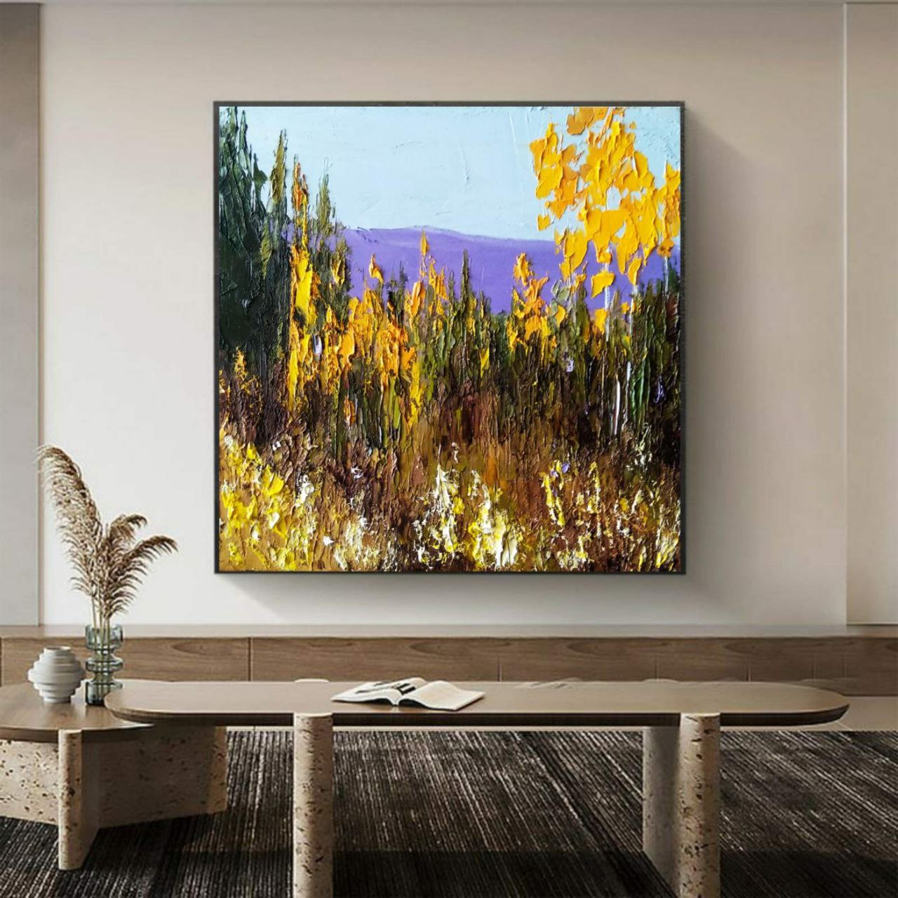 Golden Aspen Trees in Colorado – Textured Oil Painting by Tamara Westwood